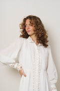 Yastrima LS Long Shirt Dress - Star White