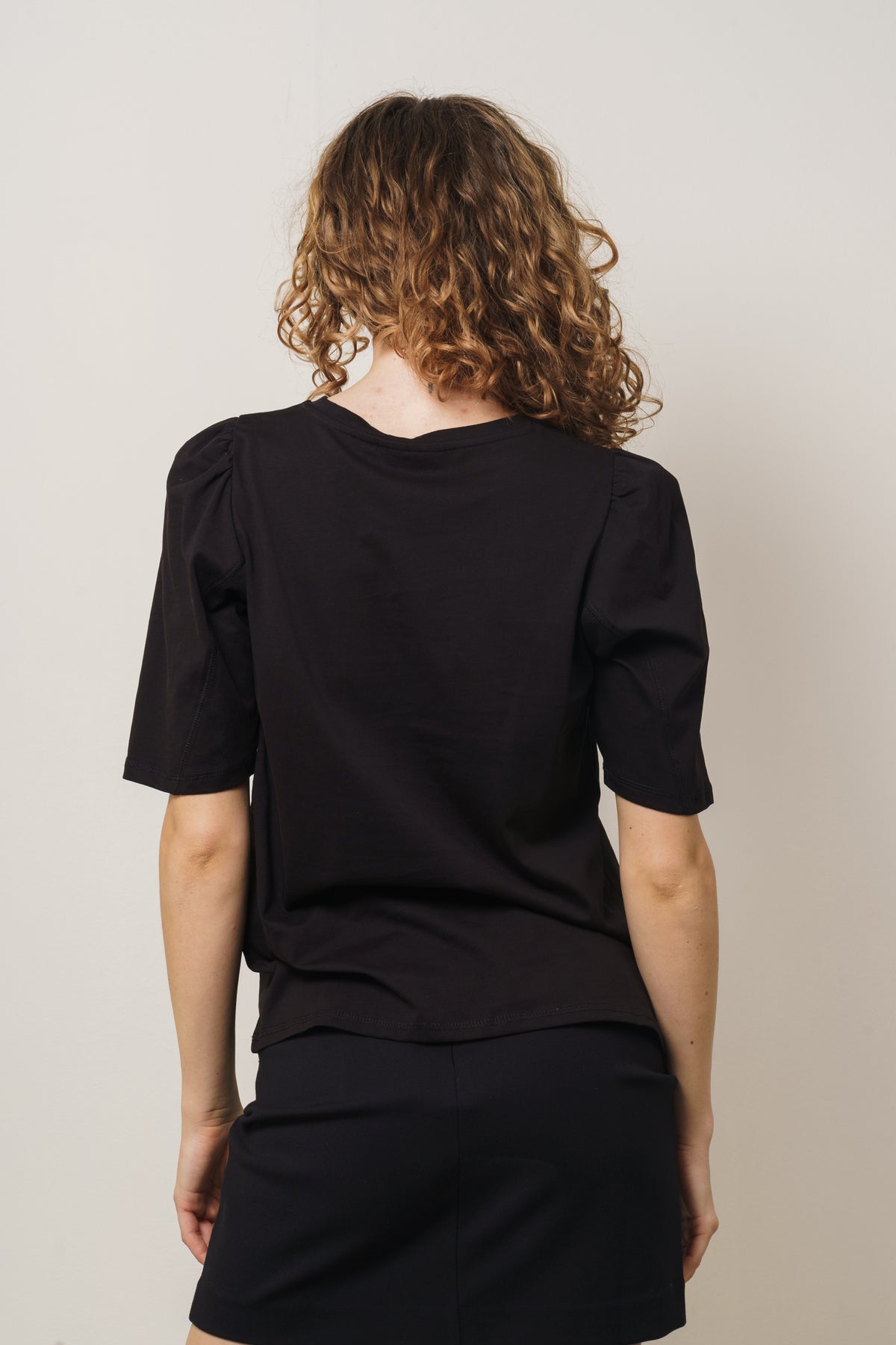 Tiffa Organic 2/4 Puff Tee - Black
