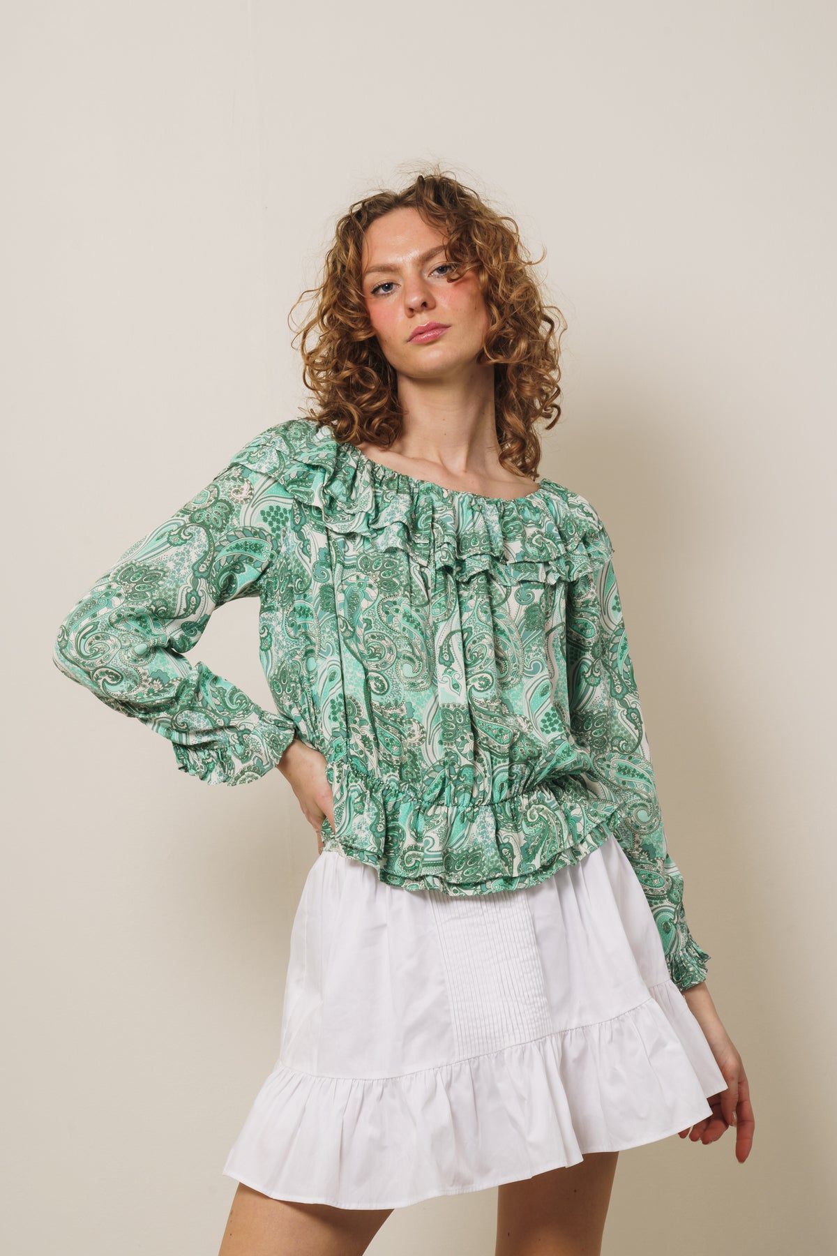 Miley Blouse - Jade Green
