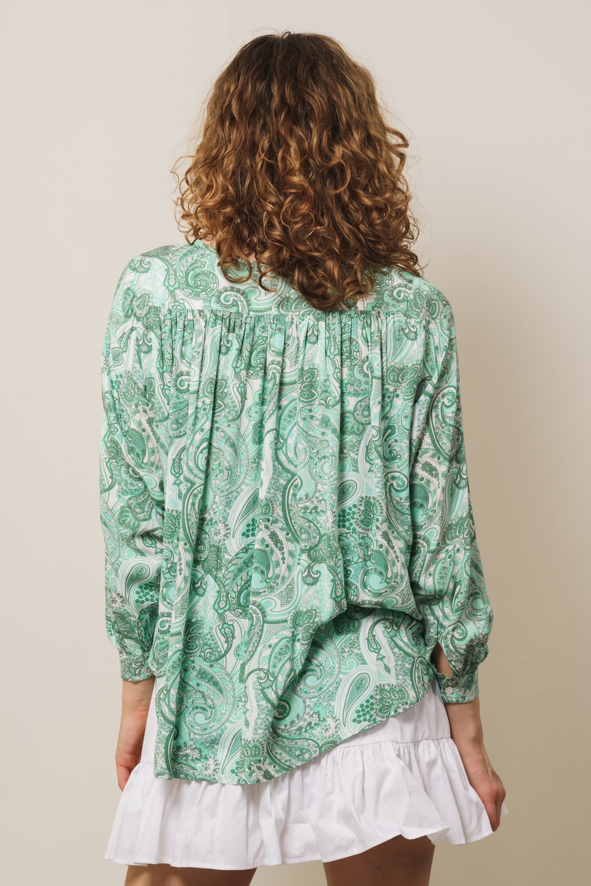 Greta Blouse - Jade Green