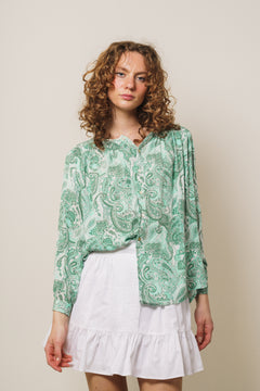 Greta Blouse - Jade Green