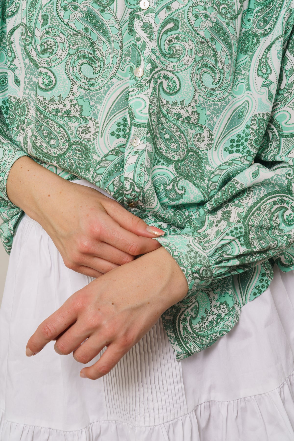 Greta Blouse - Jade Green