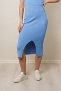 Leah Knit Skirt - Blue