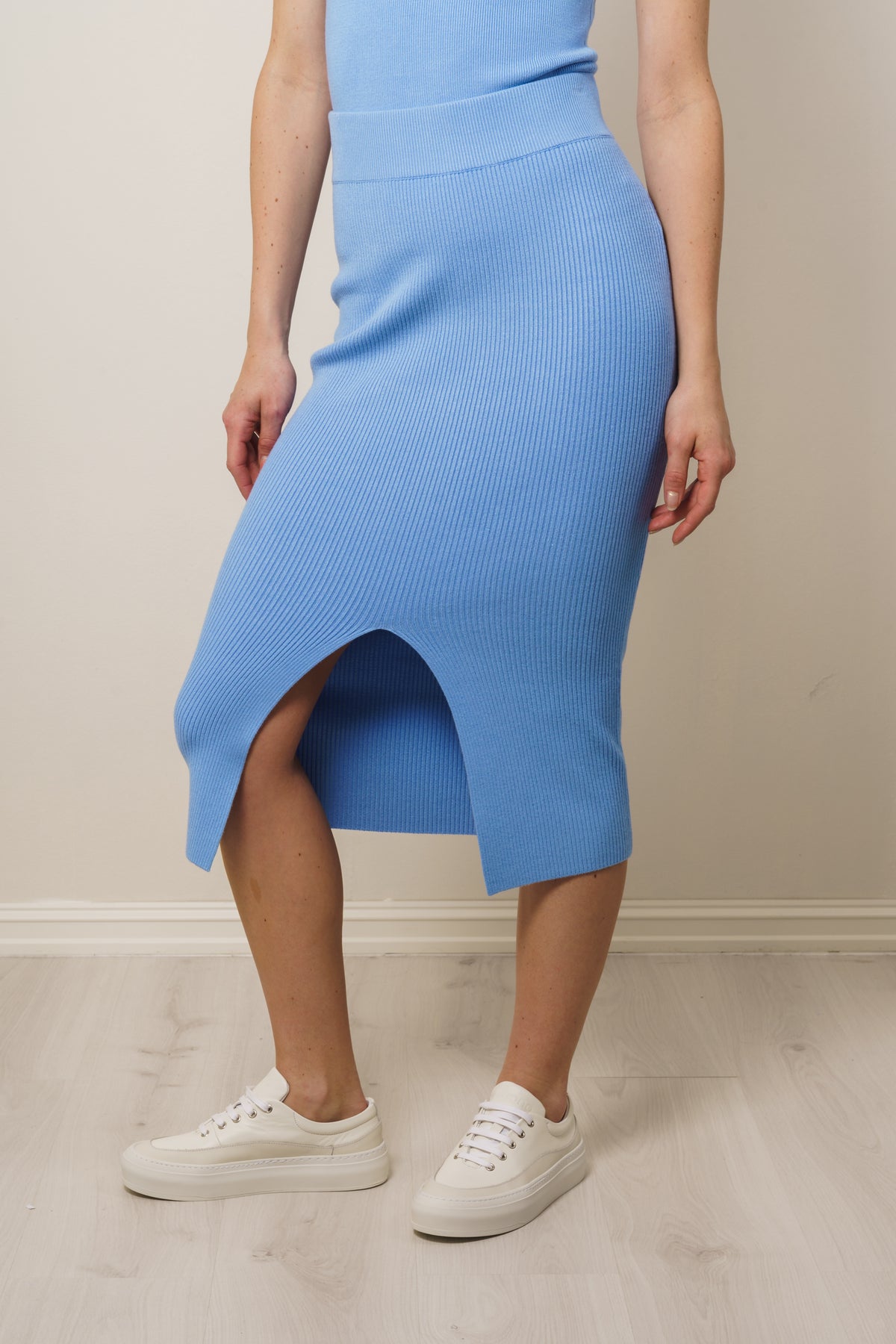 Leah Knit Skirt - Blue