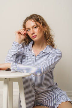 Marna Pysj Set - Striped Blue