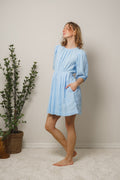 Eli Linen Dress - Ice Blue