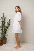 Eli Linen Dress - White