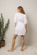 Eli Linen Dress - White
