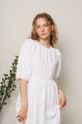 Eli Linen Dress - White