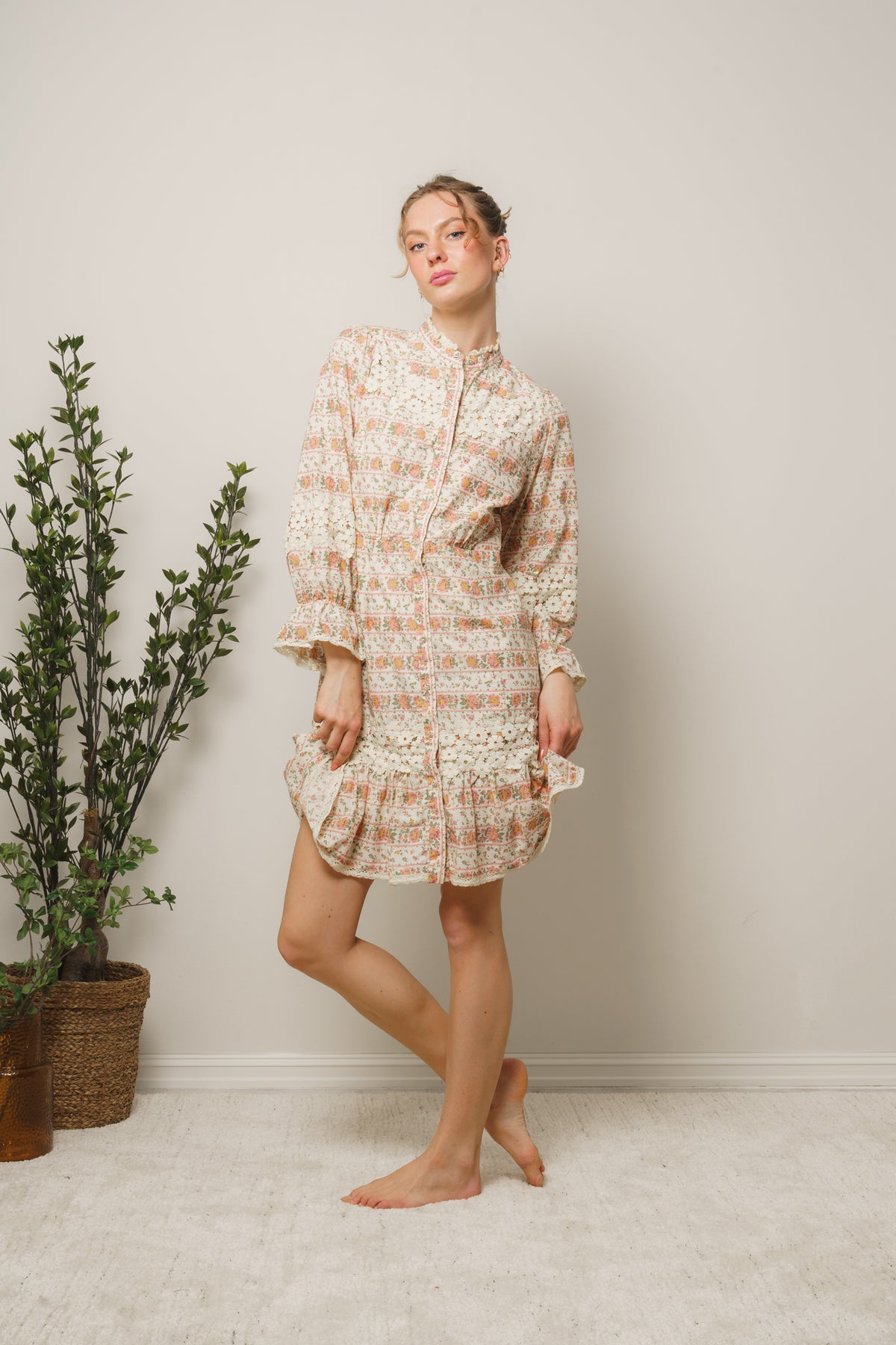 Yasnoru 3/4 Shirt Dress - Birch