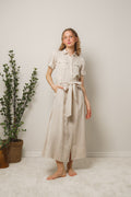 Stella Linen Dress - Beige