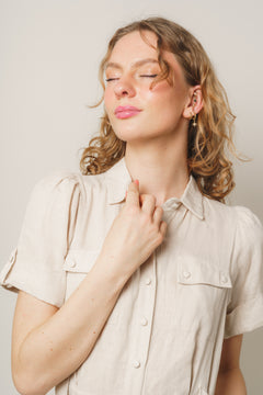 Stella Linen Dress - Beige