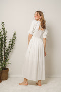Juana-Ulrikke 2/4 Smock Ankle Dress B - Snow White
