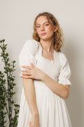 Juana-Ulrikke 2/4 Smock Ankle Dress B - Snow White