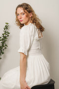 Juana-Ulrikke 2/4 Smock Ankle Dress B - Snow White
