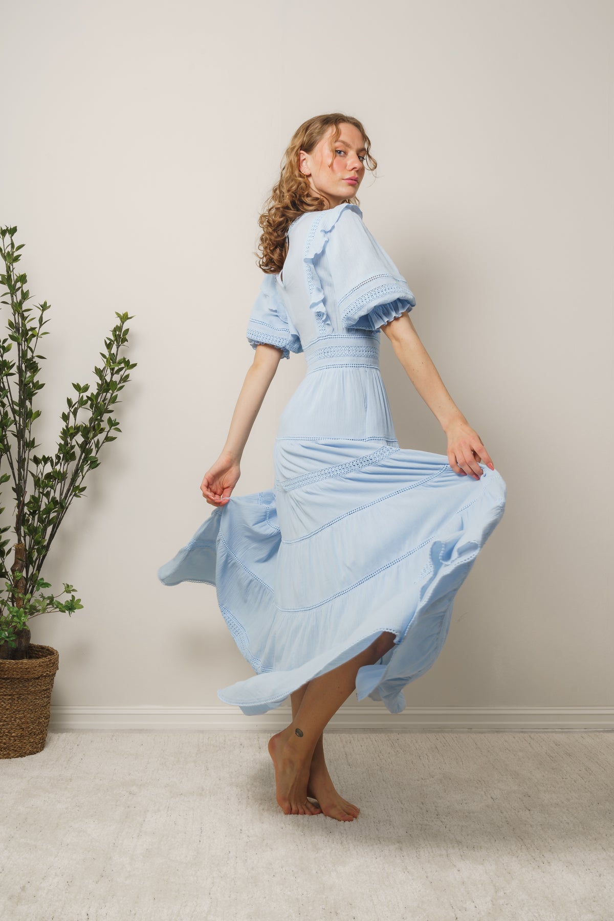 Loisa Dress - Powder Blue