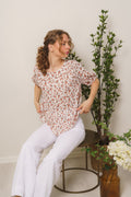Neomina Rikkelie 2/4 Top Aop - Persimmon Flwr