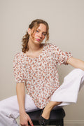 Neomina Rikkelie 2/4 Top Aop - Persimmon Flwr