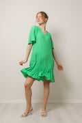 Sunrise Flow Crop Dress - Vibrant Green
