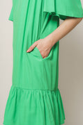 Sunrise Flow Crop Dress - Vibrant Green