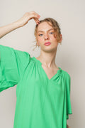 Sunrise Flow Crop Dress - Vibrant Green