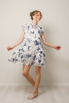 Karookh Dress 14573 - Flora Blue