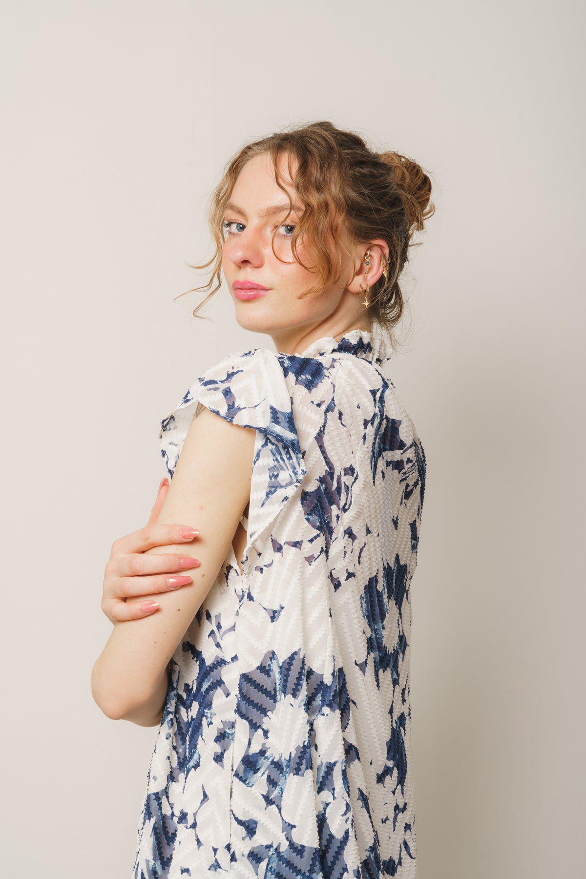 Karookh Klänning 14573 - Flora Blue
