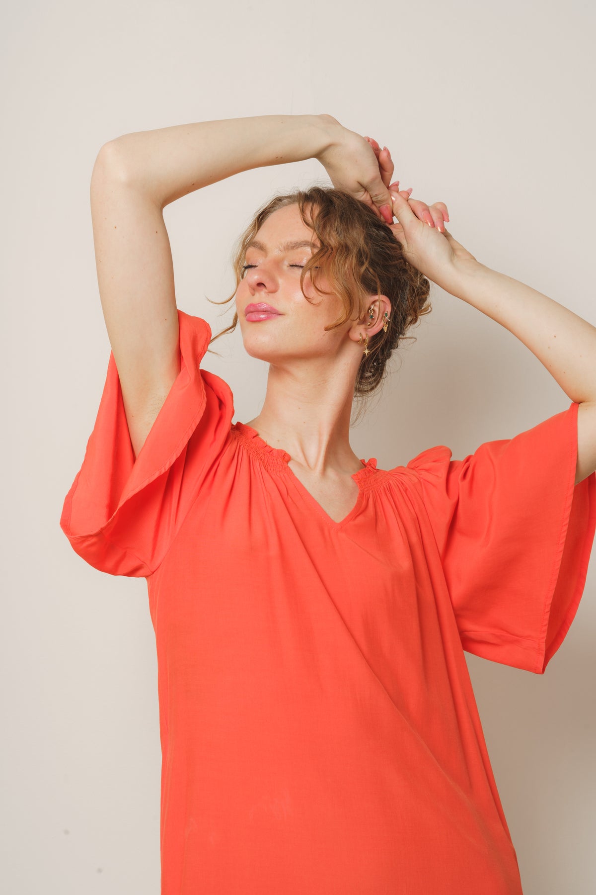 Sunrise Flow Crop Dress - Pelican