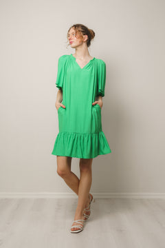 Sunrise Flow Crop Dress - Vibrant Green