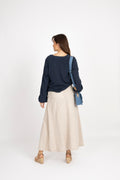 Viva Ls V-Neck Top - Dark Sapphire