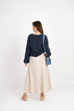 Viva Ls V-Neck Top - Dark Sapphire