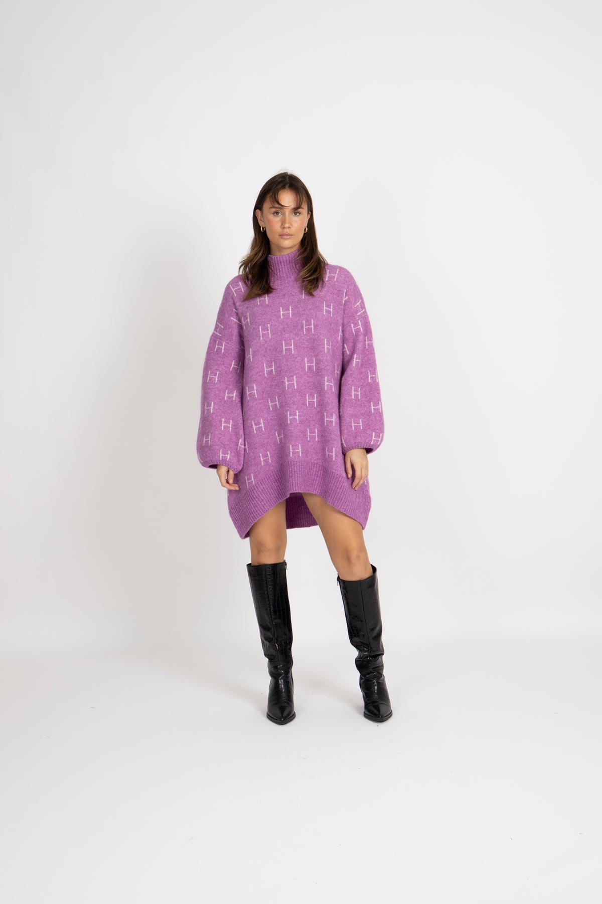 Fam Sweater Long - Radiant Orchid