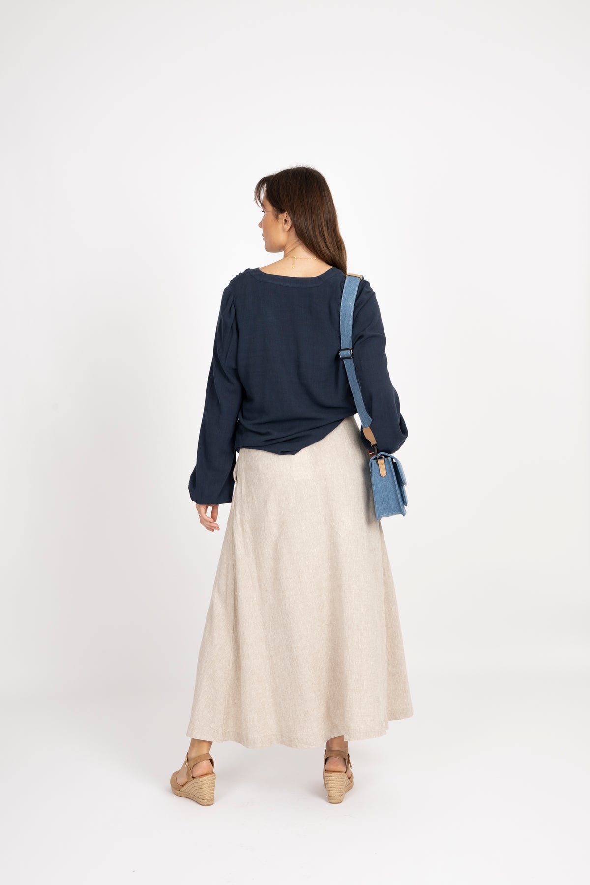 Viva Ls V-Neck Top - Dark Sapphire
