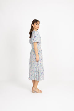 Skyler Dress - Pink/Apricot Flower