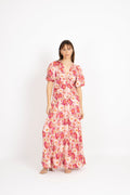 SH - Crepe Satin Rouching Gown - Blushed Blossom