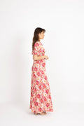 SH - Crepe Satin Rouching Gown - Blushed Blossom
