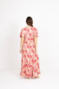 SH - Crepe Satin Rouching Gown - Blushed Blossom