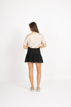 Julie Linen Skirt - Black