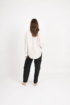 Rel Striped Linen Shirt - Dry Sand