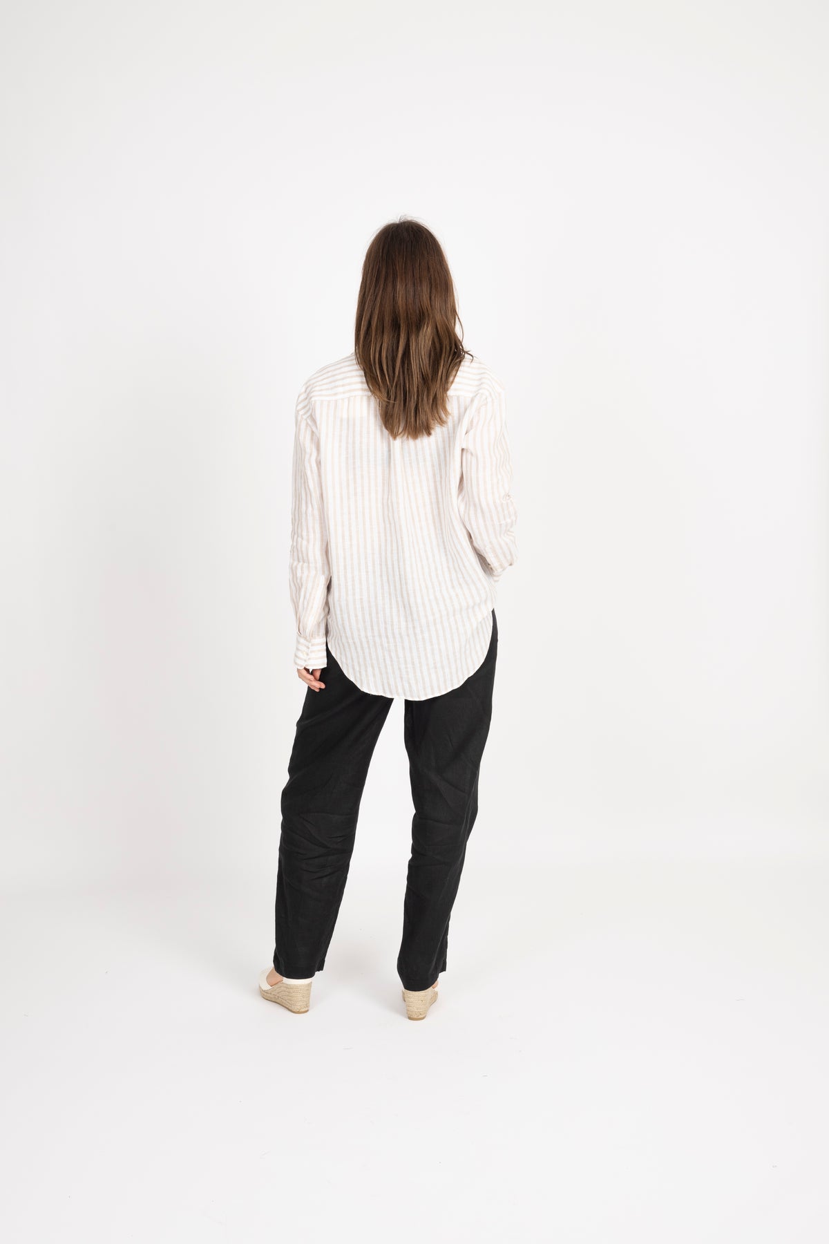 Rel Striped Linen Shirt - Dry Sand