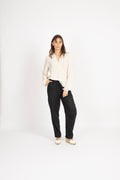 Viva Ls V-Neck Top - Sandshell