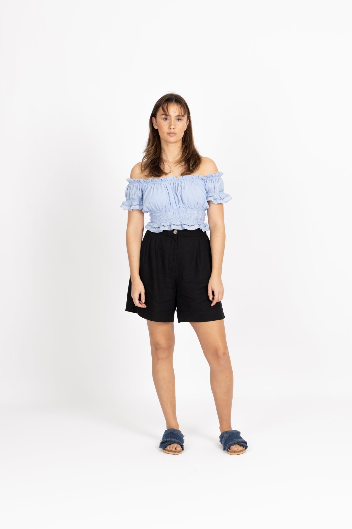 Jovene Ginia Hw Shorts - Black