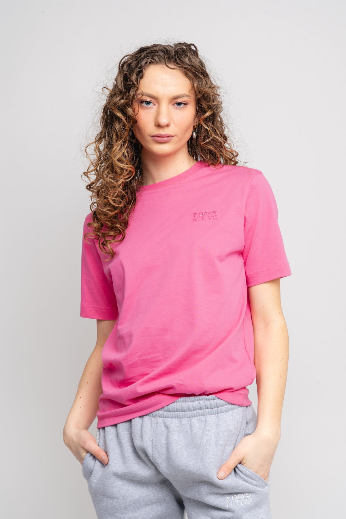 Organic Logo Fitted Tee - Sangria Sunset