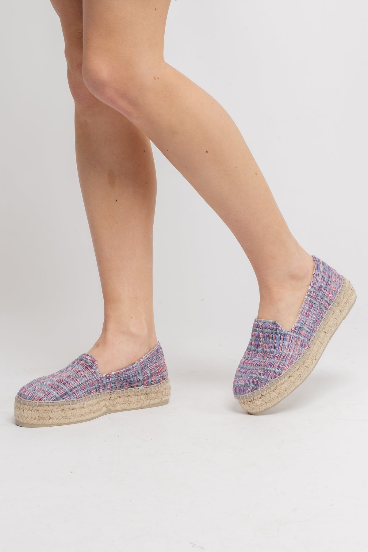 Manebí Acapulco Espadrillos - Fuchsia & Indigo Lurex