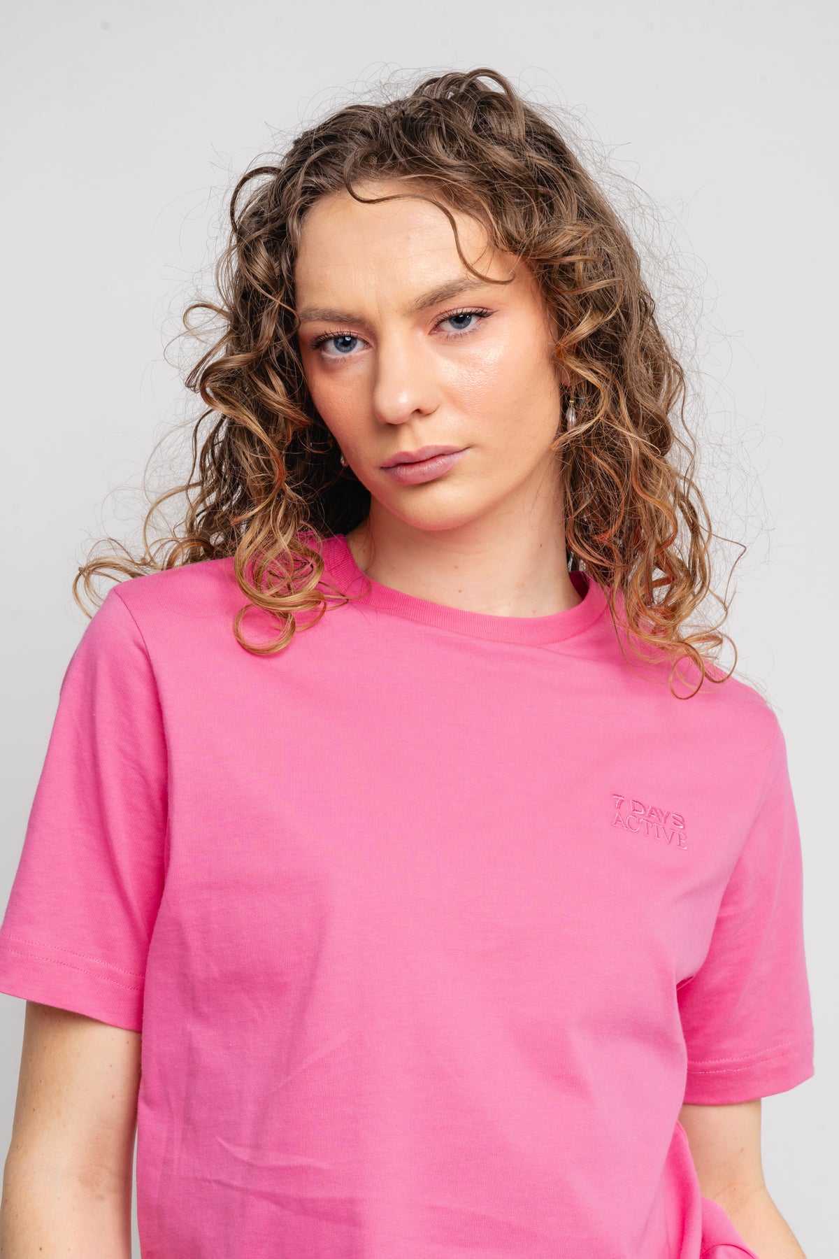 Organic Logo Fitted Tee - Sangria Sunset