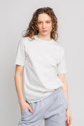 Organic Logo Fitted Tee - White Alyssum