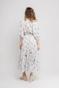 Cotton Slub Midi Dress - Flower Buds