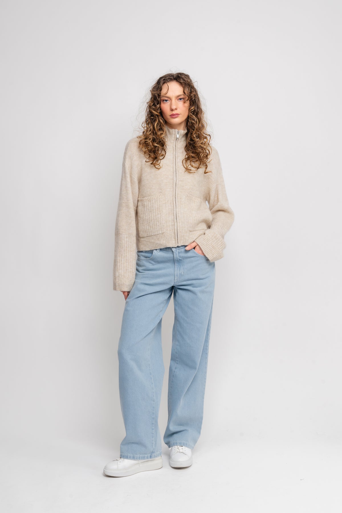 Lediona Hope Cardigan - Oatmeal Melange