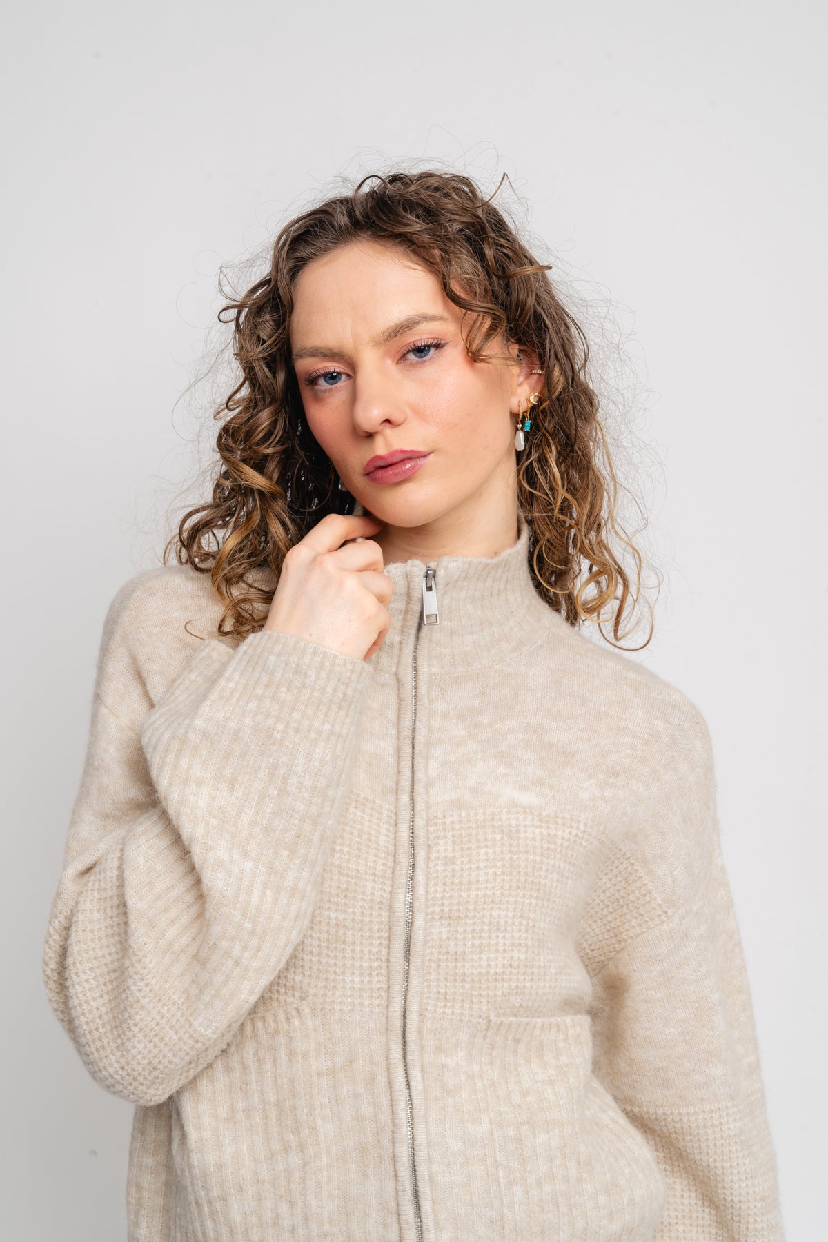 Lediona Hope Cardigan - Oatmeal Melange