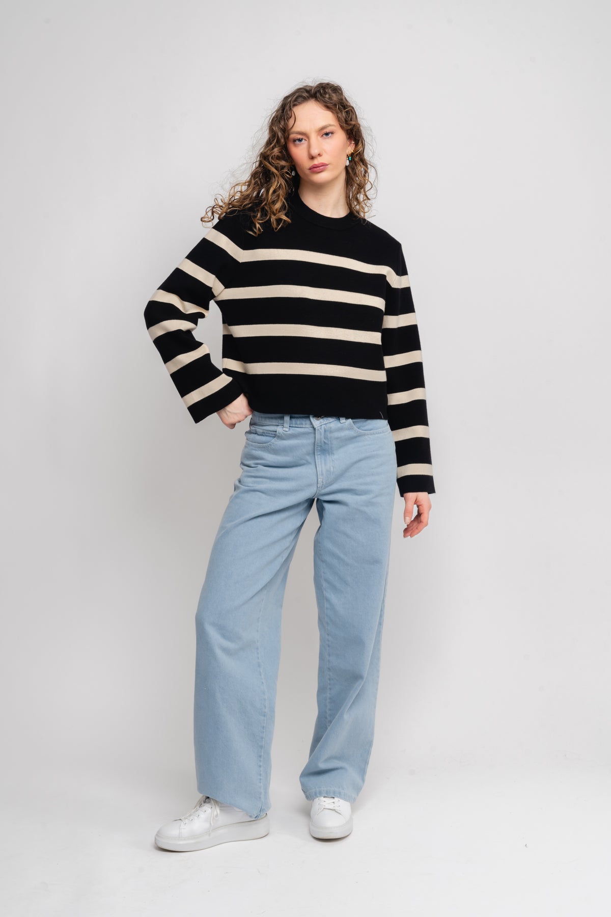 Ginnette East Pullover Stp - Black/Sand
